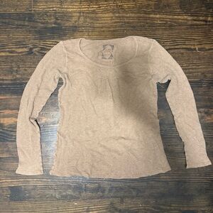 Old Navy Women's Long-Sleeve Scoop Neck Knit Top - Light Brown